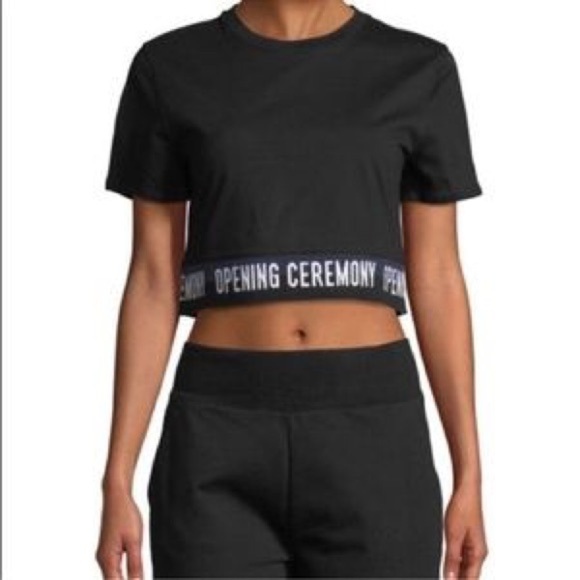 Opening Ceremony S Co-Ord blue red Sweatpants and Crop Top - Picture 14 of 16